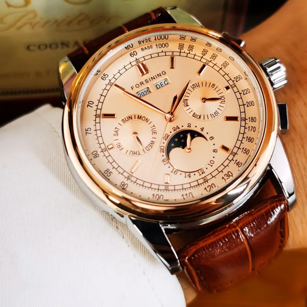 Leather Classic Strap - Hoogwaardig automatisch mechanisch herenhorloge in Europese