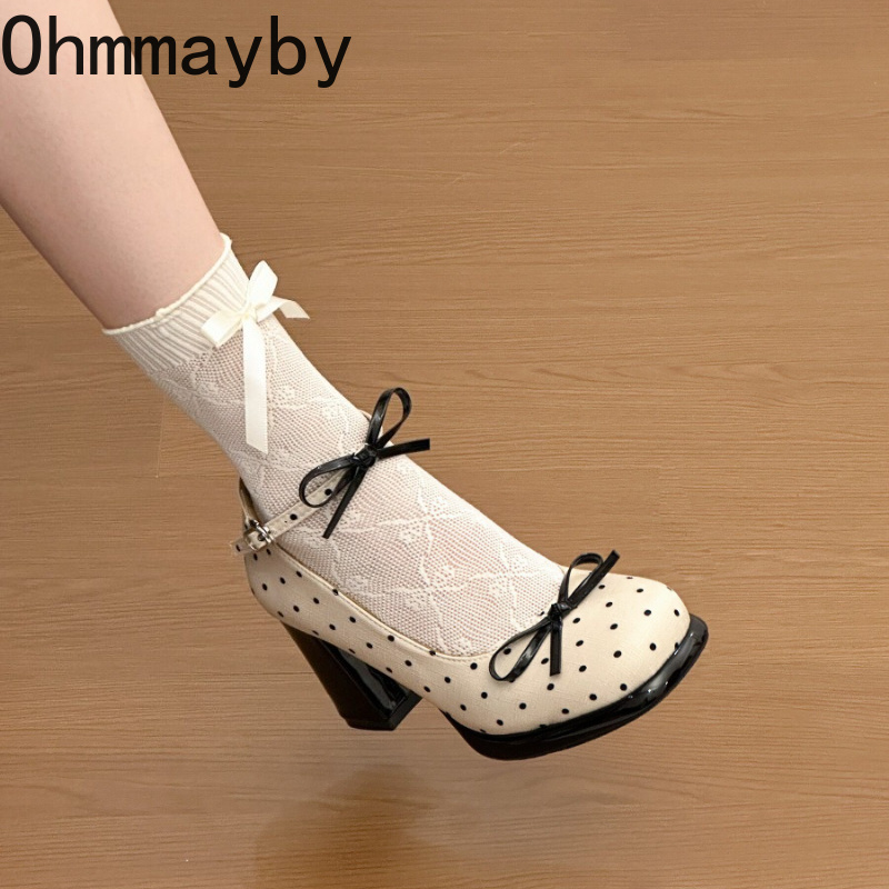 Leather Classic Strap - Platform Dikke Hak Dames Mary Jane