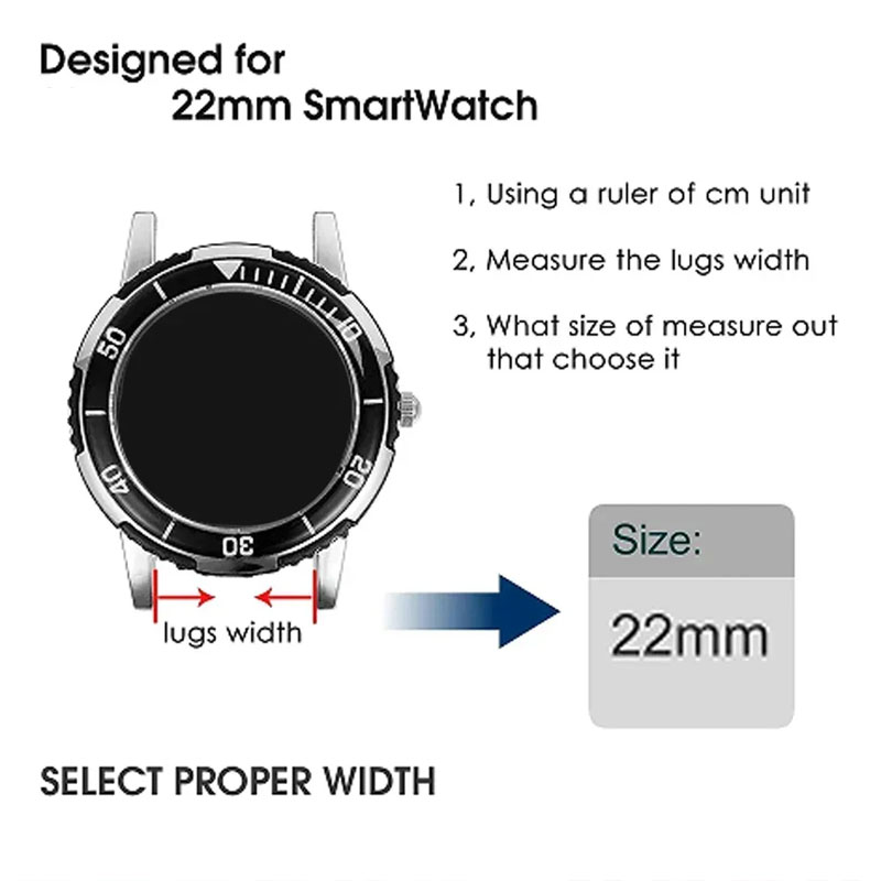 22 mm verstelbare riem voor On - Smartwatch X2 recensie en prijs