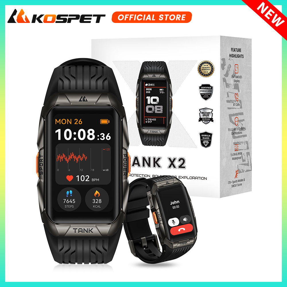 KOSPET TANK X2 Smart Watch voo - Smartwatch X2 recensie en prijs