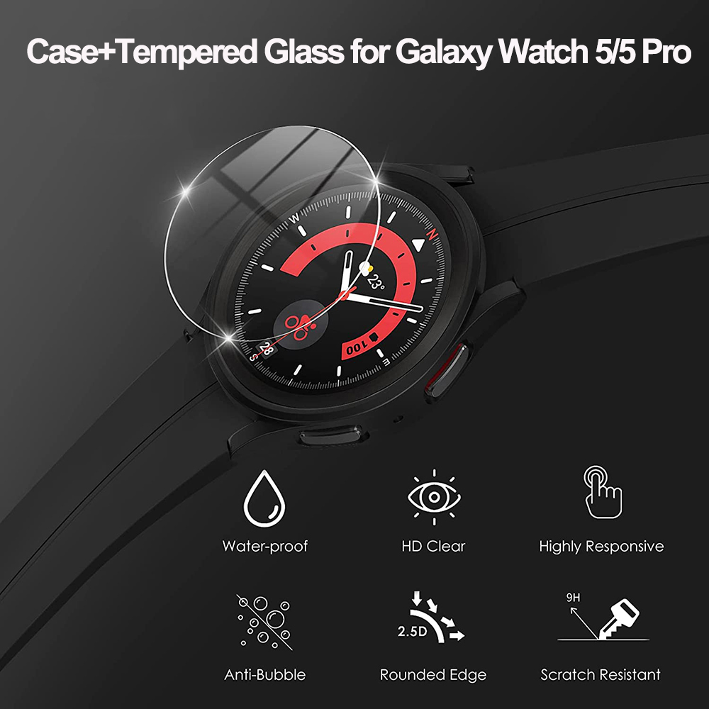 Hoes + Gehard Glas Voor Samsun - Accessories For Galaxy Watch 5 recensie en prijs