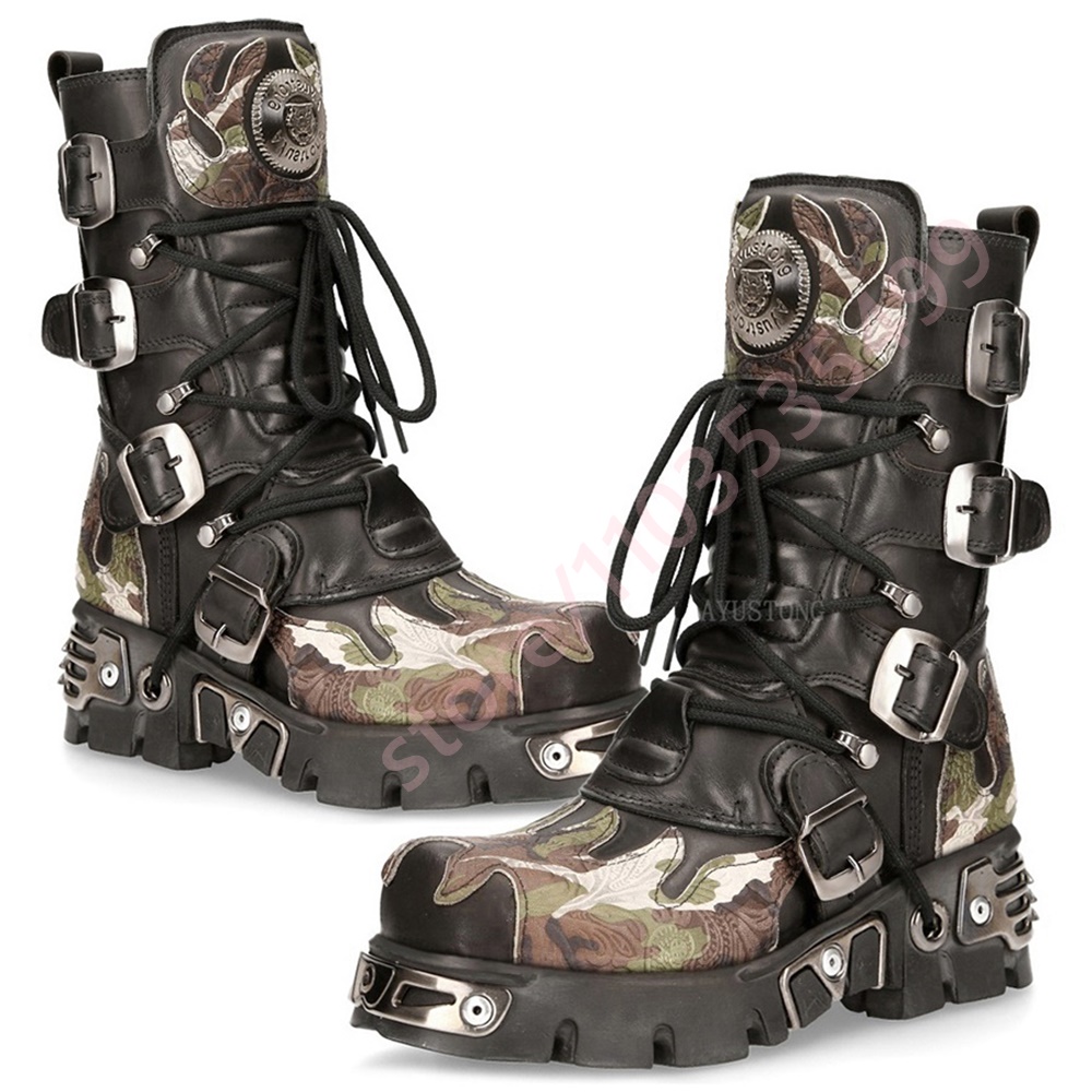 Punk Rock Camouflage Riem Gesp - Leather Classic Strap recensie en prijs