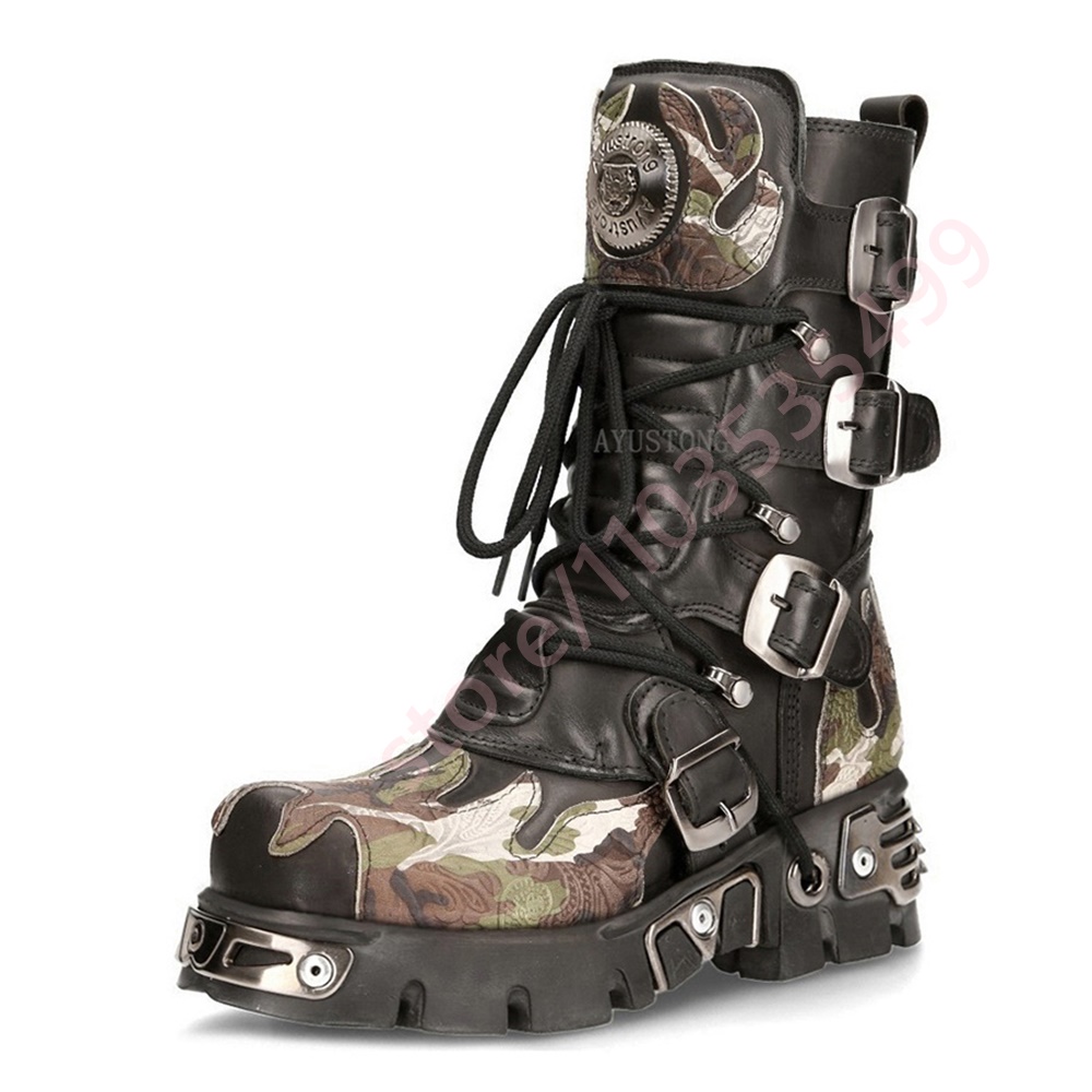 Punk Rock Camouflage Riem Gesp - Leather Classic Strap recensie en prijs