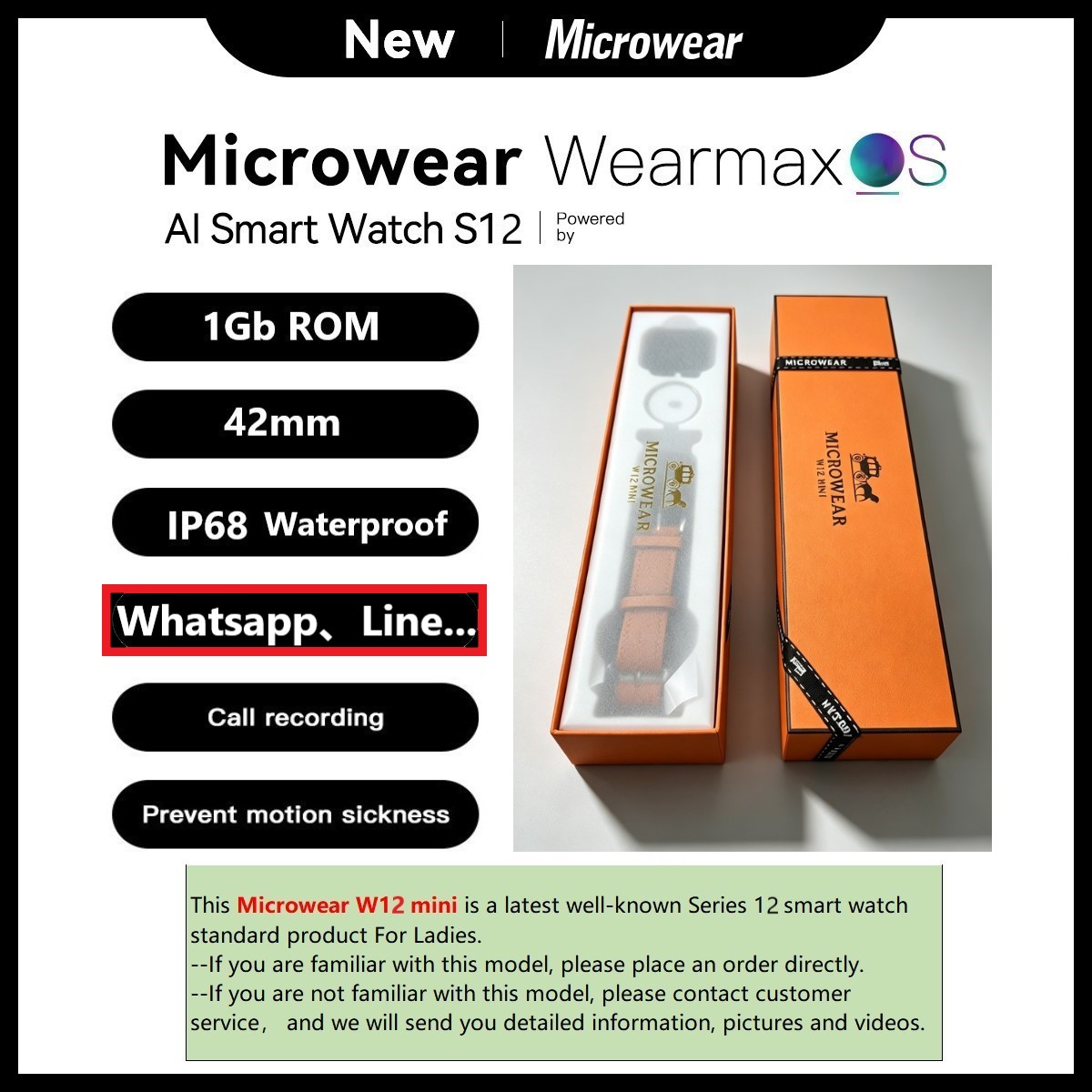 Microwear W12mini Smartwatch V - Smartwatch M Active recensie en prijs